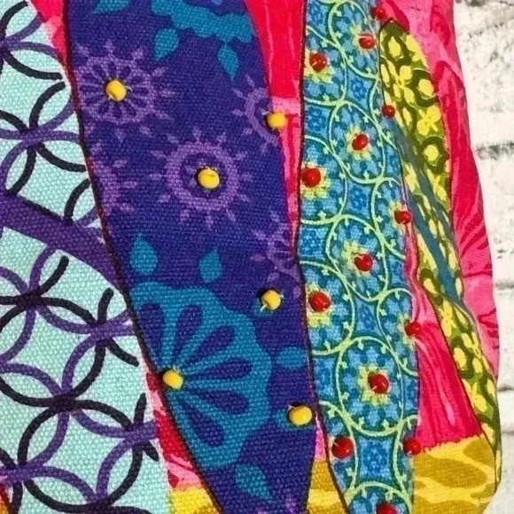 Paul Brent colorful fun summer beach themed sparkly surfboard pattern tote bag - Picture 7 of 12